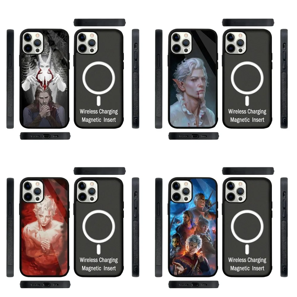 

Game B-Baldurs Gate 3 Phone Case Strong Magnetic For IPhone 15,14,13,Pro,Max,Plus,11,12,Mini For Magsafe Wireless Charging