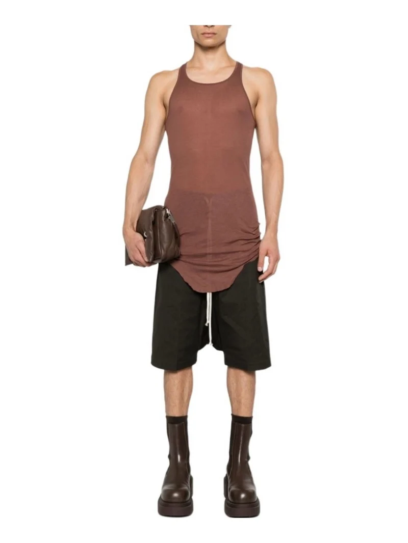 High Street Ro Style Shorts Men in Summer SS22 Solid Color Drawstring Waist Elastic and Loose Loose Fit Haren Six Inch Shorts