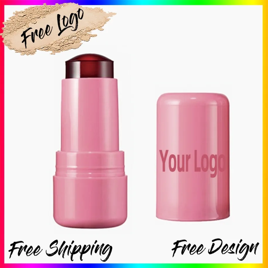 

Private Label Vegan Makeup Wholesale Q Jelly Blush Stick Moisturizing Smooth Long Lasting Easy To Apply Non Transfer Custom Logo