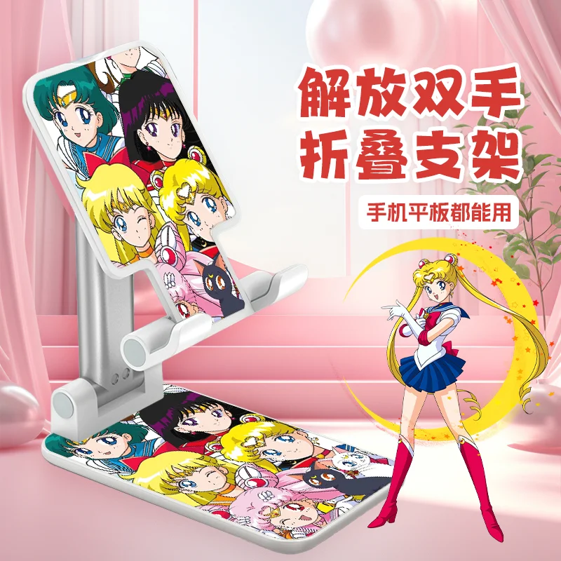 Sailor Moon Desktop Multifunction General Fold Go Up And Down Mobile Phone Support Anime Peripheral - view 6