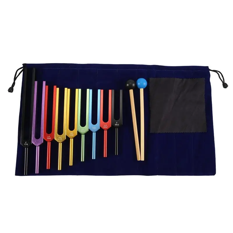 abvb-tuning-fork-set-9-pcs-color-tuning-forks-for-healing-chakrasound-therapykeep-bodymind-and-spirit-in-perfect-harmony