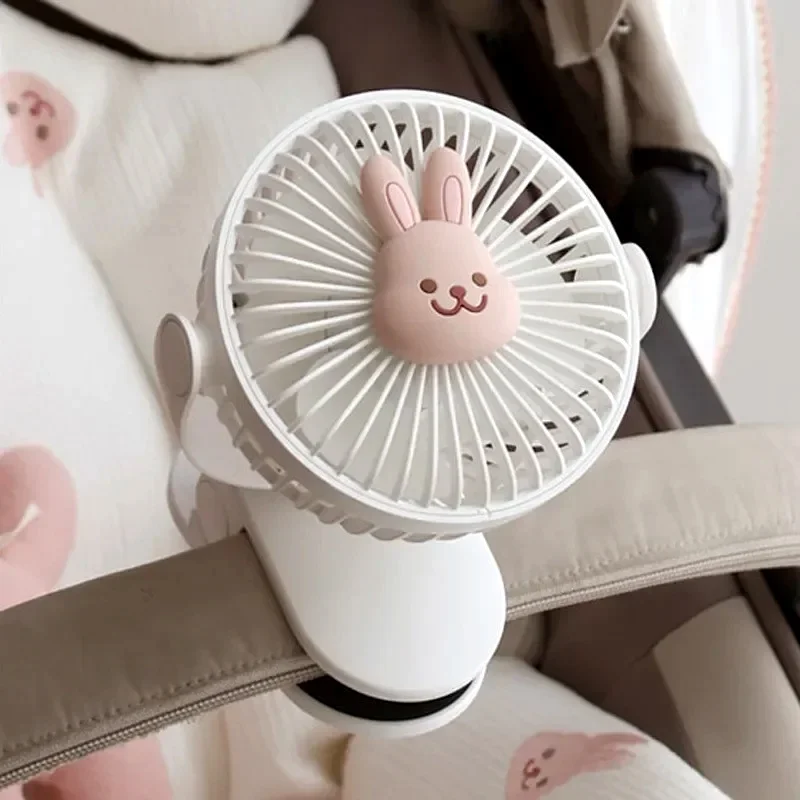 Fan for Cart Stroller Fans Portable Outdoor Fan Clip on For Baby USB Rechargeable Handheld Clip Electric Fan for Home 3 Speeds