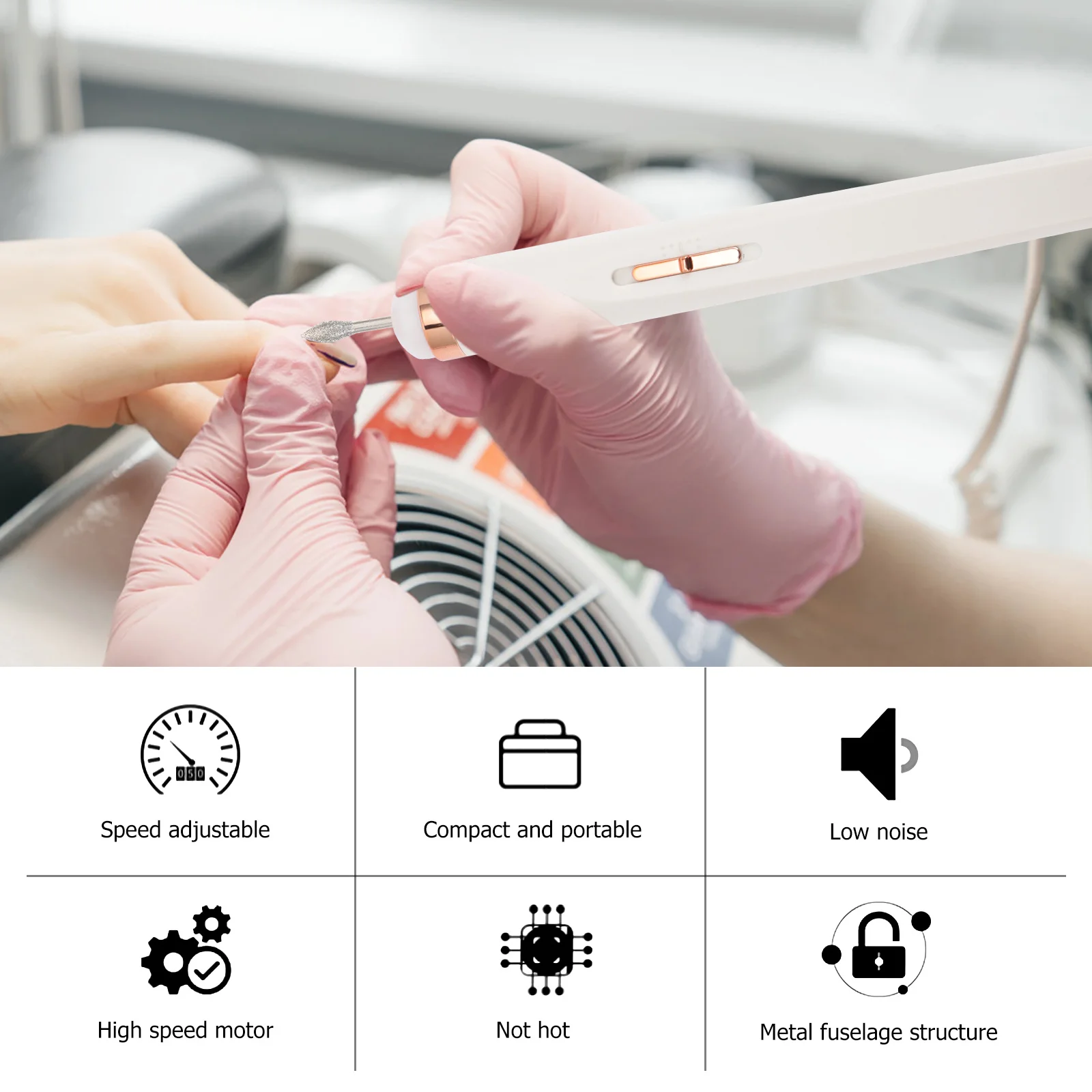 1 set Electric Drill Kit Professional Manicure Tools Set For Grinding Polishing Callus Removal Cordless Nail Art Machine Nail