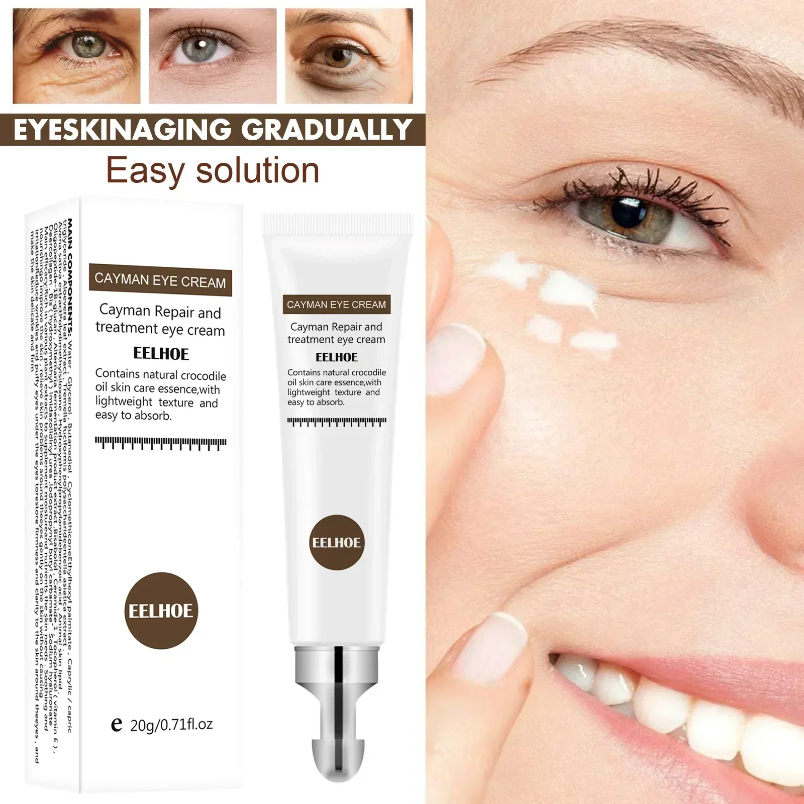 Crème anti-âge pour les yeux, élimine les poches sous les yeux, sérum améliorant les poches, lifting optimiste, blanchissant, hydratant, produits de soins pour la peau