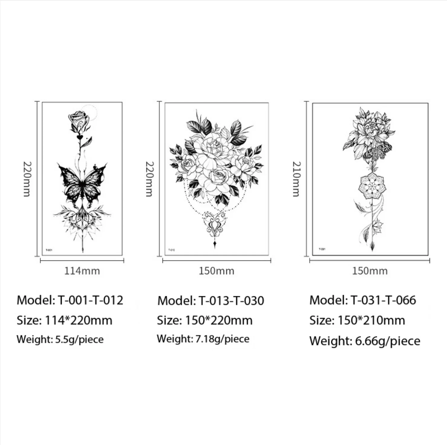 Water Transfer Waterproof Temporary Tattoo Full Sleeve for Men Realistic Fake Tattoo Stickers Biker Long Lasting Arm Art