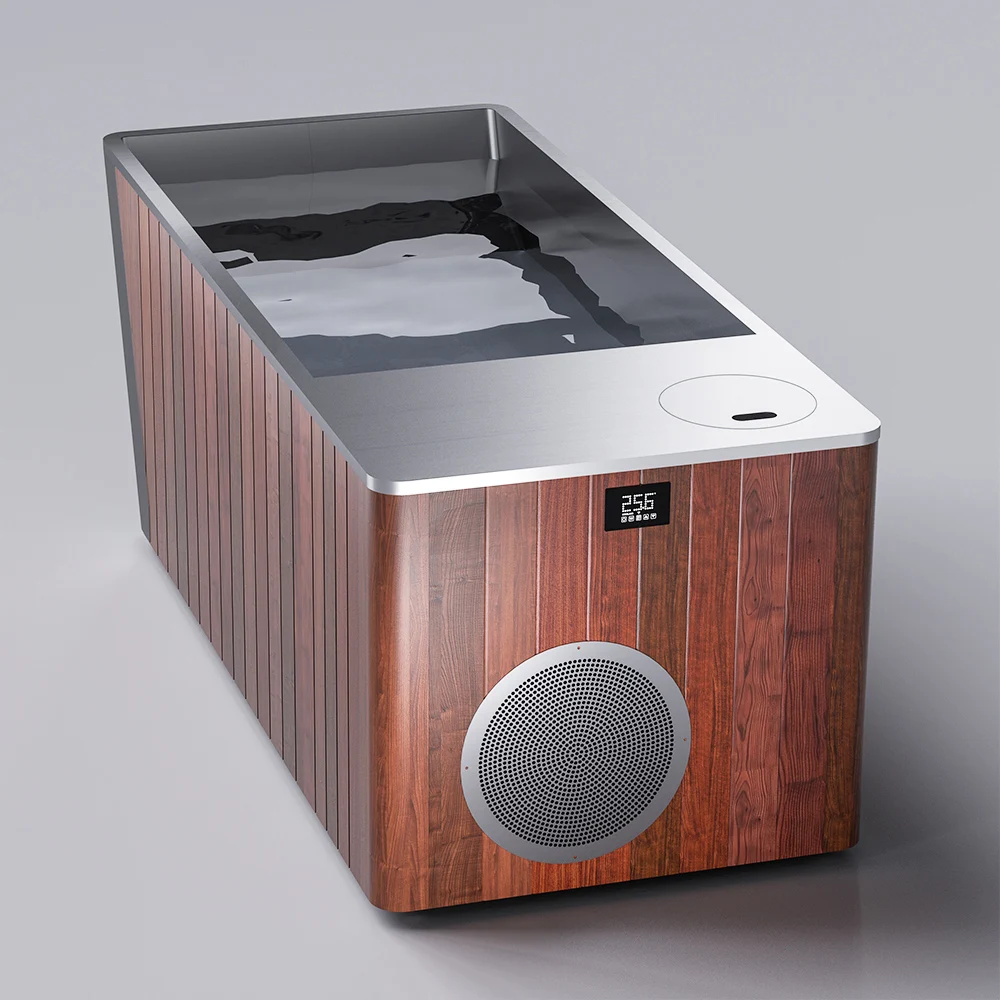 Wifi App Control Cold Plunge All in One Stainless Steel Ice Bath Tub Cold Plunge Pool With Insulate Lid