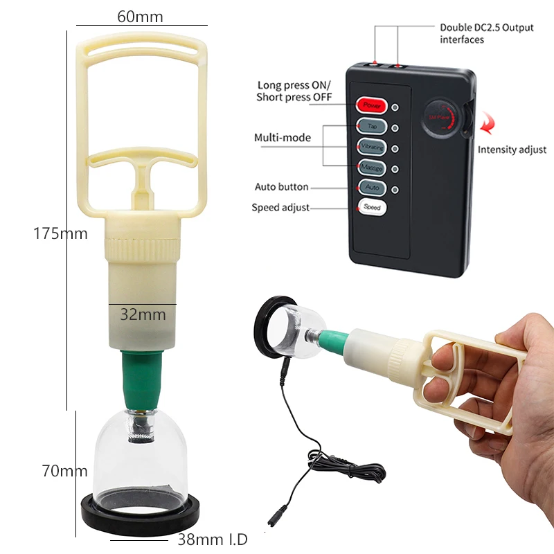 Electric Shock Nipple Sucker Electric Stimulation Breast Toy Female Clitoris Sucking Nipple Electric Accessories Back Massage
