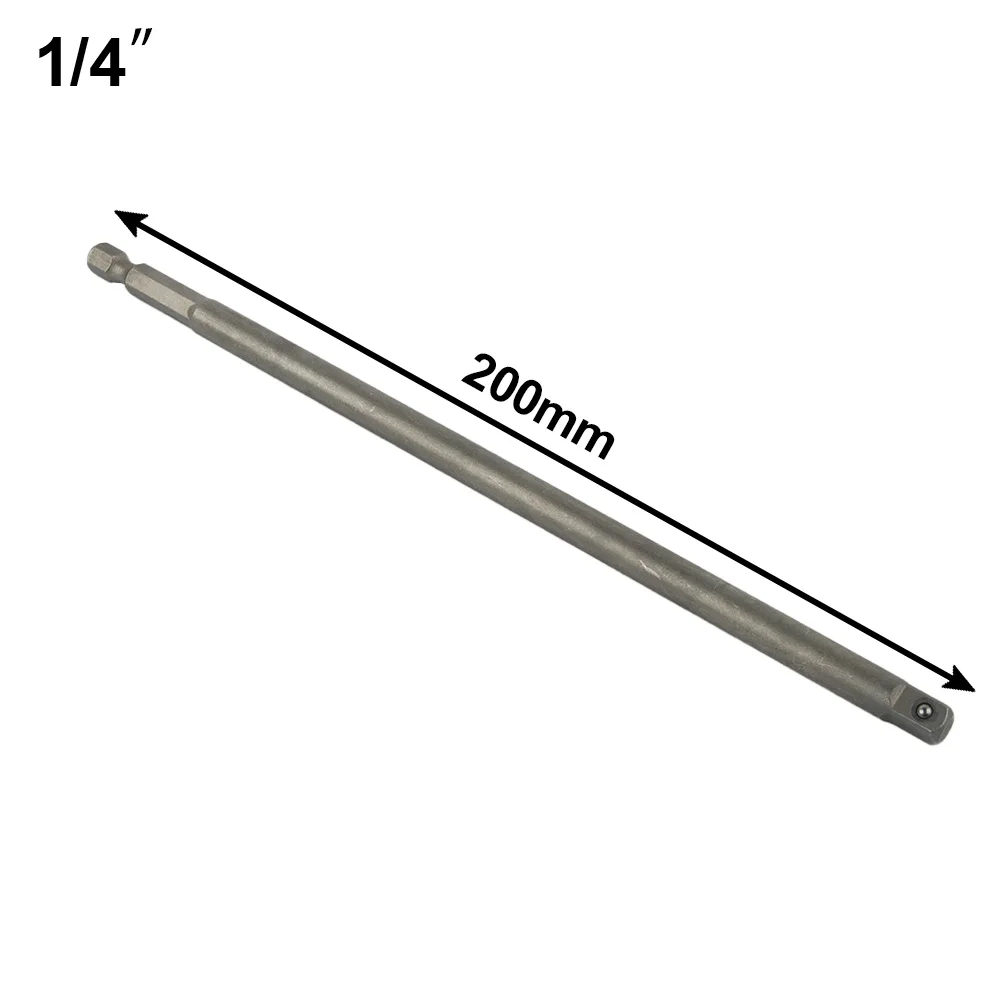 200mm Electric Wrench Extension Bar Socket Adapter Hex Shank To 1 4 3 8 1 2 Extension Bits Rod Quick Change Hand Tool