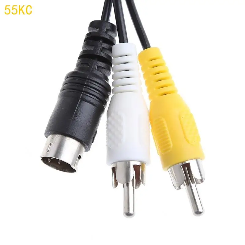 55KC Composite RCA AV Cord Cordon stéréo vidéo Adaptateur télévisé Câble pour