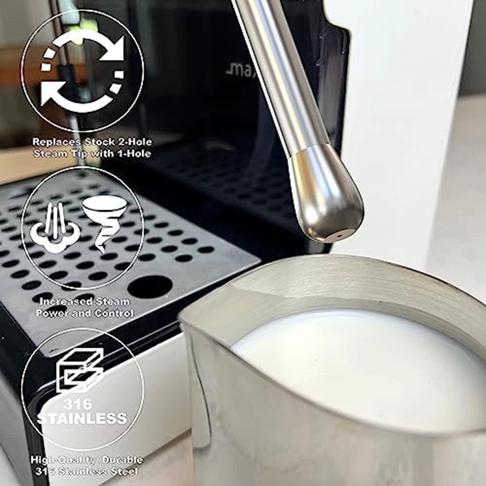 Coffee Maker Steam 1-Hole Nozzle 304 Stainless Steel Nozzle For Gaggia Kitchen Appliances Coffee Maker Parts - Image 3