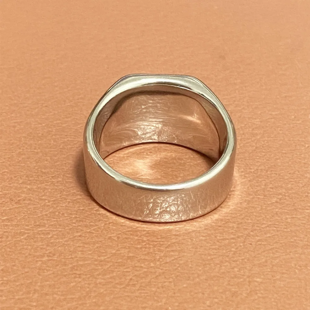 New Stainless Steel Initial Alphabet Letter A Vintage Ring For Men Metal Rock Wedding Wide Love Band Finger Rings Jewelry Gifts