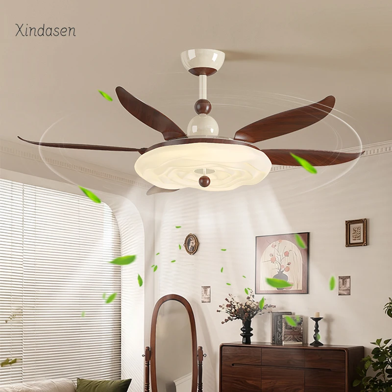 

Светодиодный потолочный вентилятор в форме цветка с регулируемой яркостью и подсветкой, вентилятор с дистанционным управлением, спальня, обеденный стол, гостиная, люстра, вентилятор, лампа