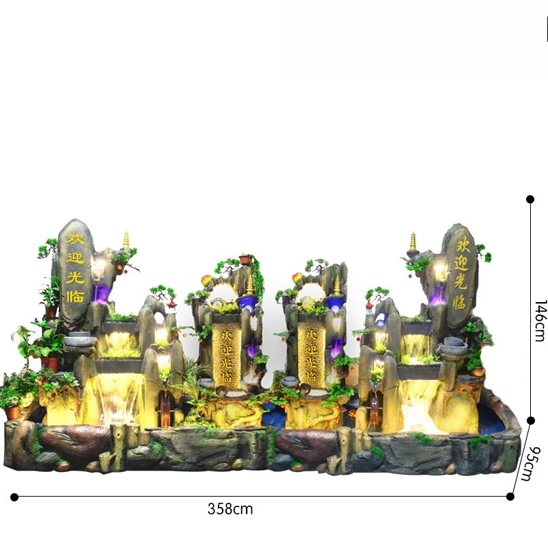Rockery, fountain, flowing water ornament, office balcony floor-to-ceiling housewarming gift