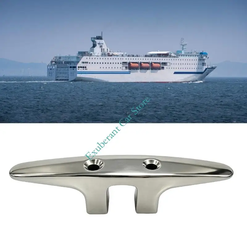 316 Stainless Steel Short Leg Eye Pad Eye Plate Corrosion Resistant Fishing Boat Cleat Simple Installation for Boat Marine Dock