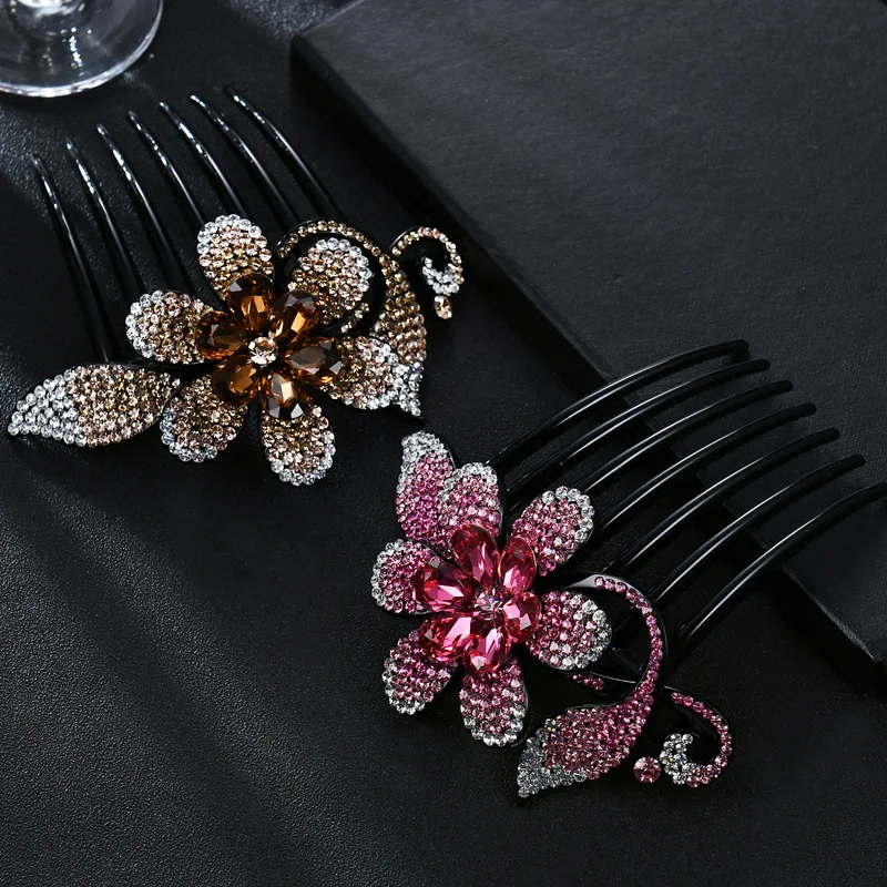 

The new han edition hair accessories Korean dish hair hairpin elegant mother pan head comb adult acetate sheet diamond hair comb