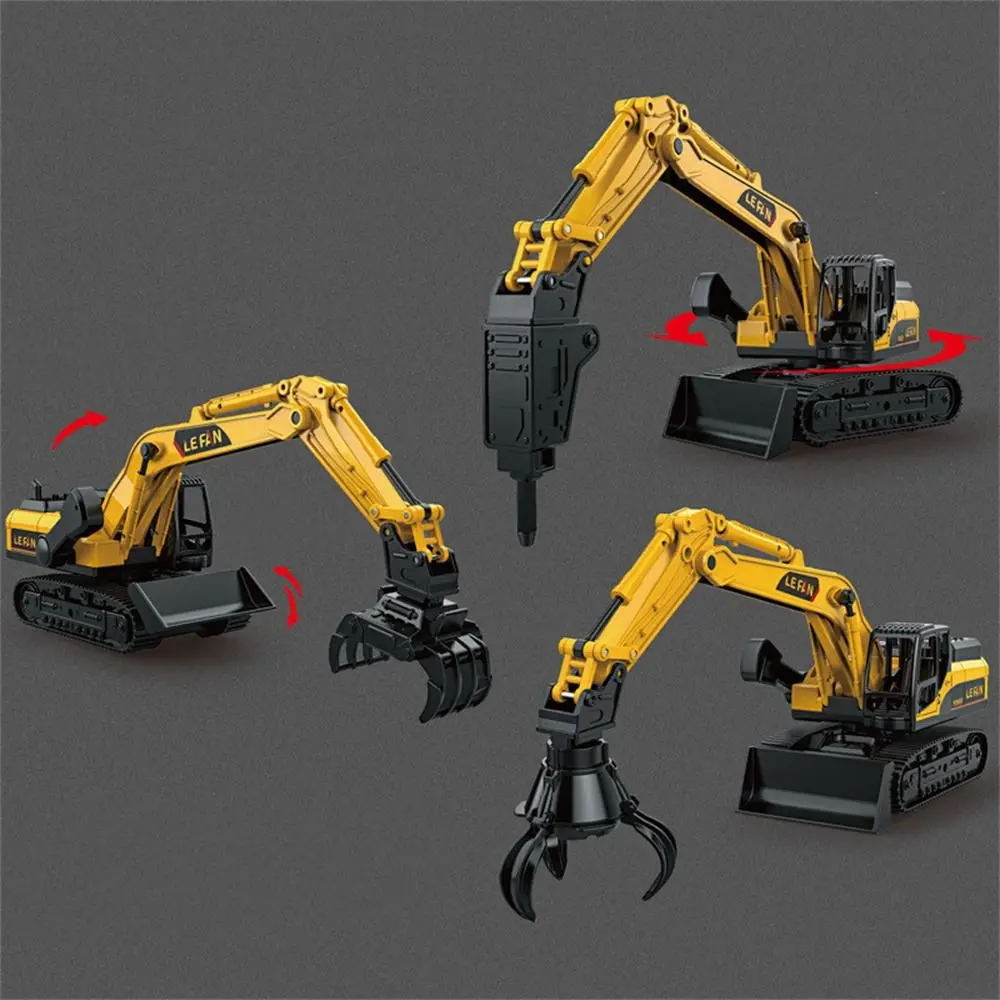 Drill Excavator Engineering Models Cars Model Toys Bulldozer Simulation Crane Toy Education Vehicle Toy Inertial Truck Toy