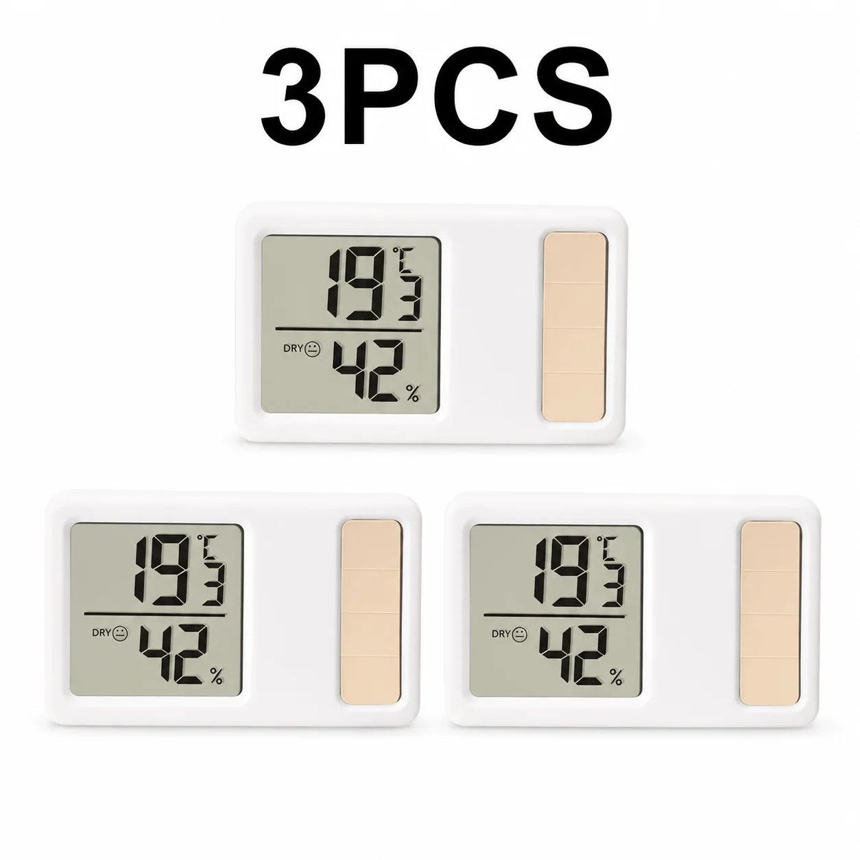Solarbetriebenes digitales Thermometer, Hygrometer, Mini-Temperatur- und Luftfeuchtigkeitsmesser, hochpräzises tragbares Messgerät für den Innen- und Außenbereich