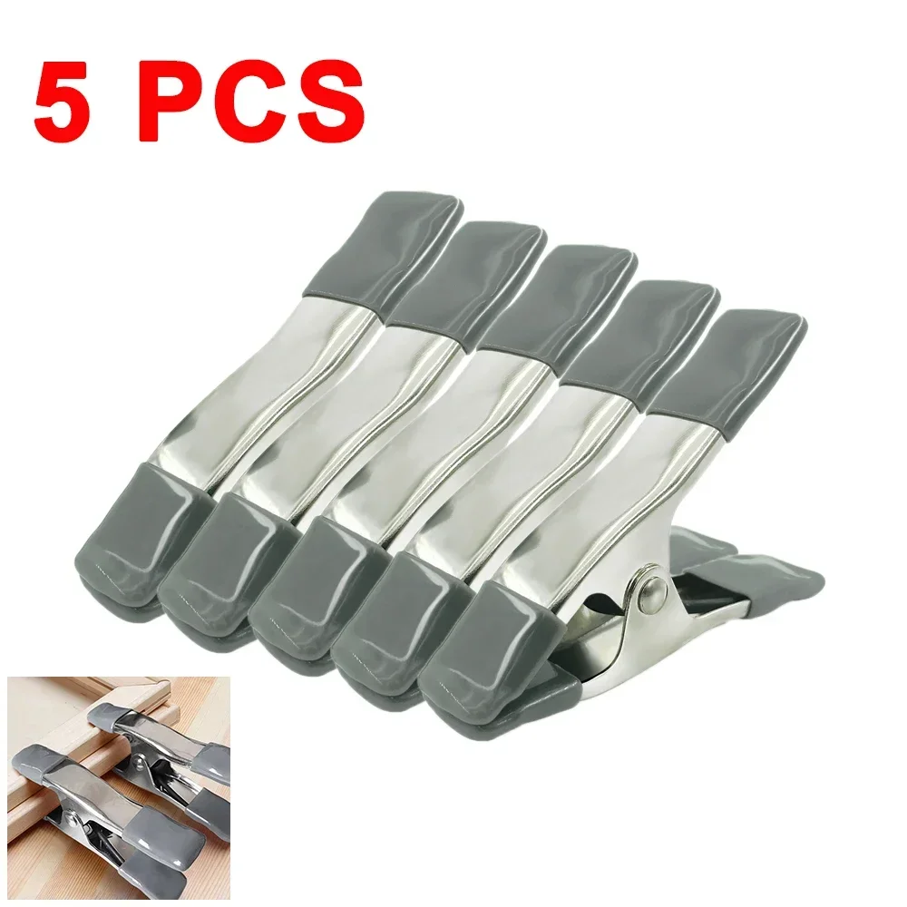 5pcs Heavy Duty DIY Work Clip Large Portable Home Metal Spring Clamp Universal 4 Inch Extra Strength Camping Max Jaw Opening