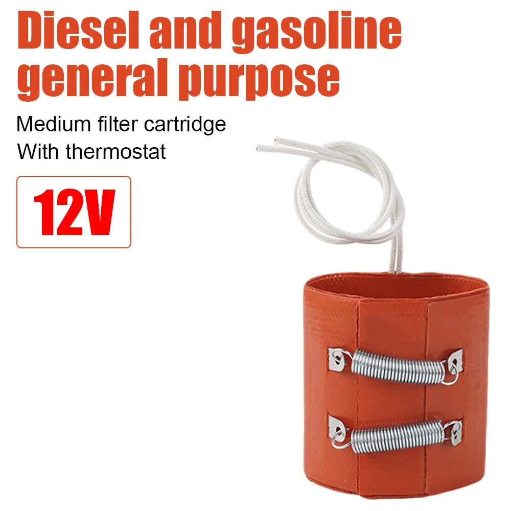 

12V Diesel Fuel Filter Heater Silicone Heat Pad for Automobile Fuel Tank Heating Preheater Car Fuel Engine Car accessories