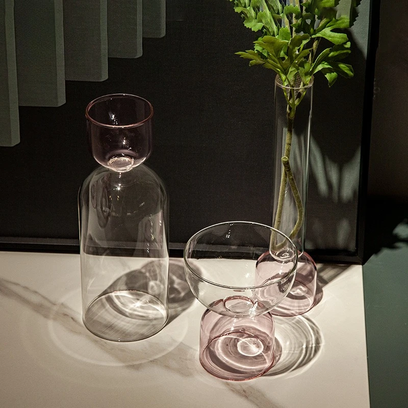 Pearl Glass Vase Nordic Minimalist Style Home Decorative Items for Flower Arrangement Living Room Decor Luxury Trend