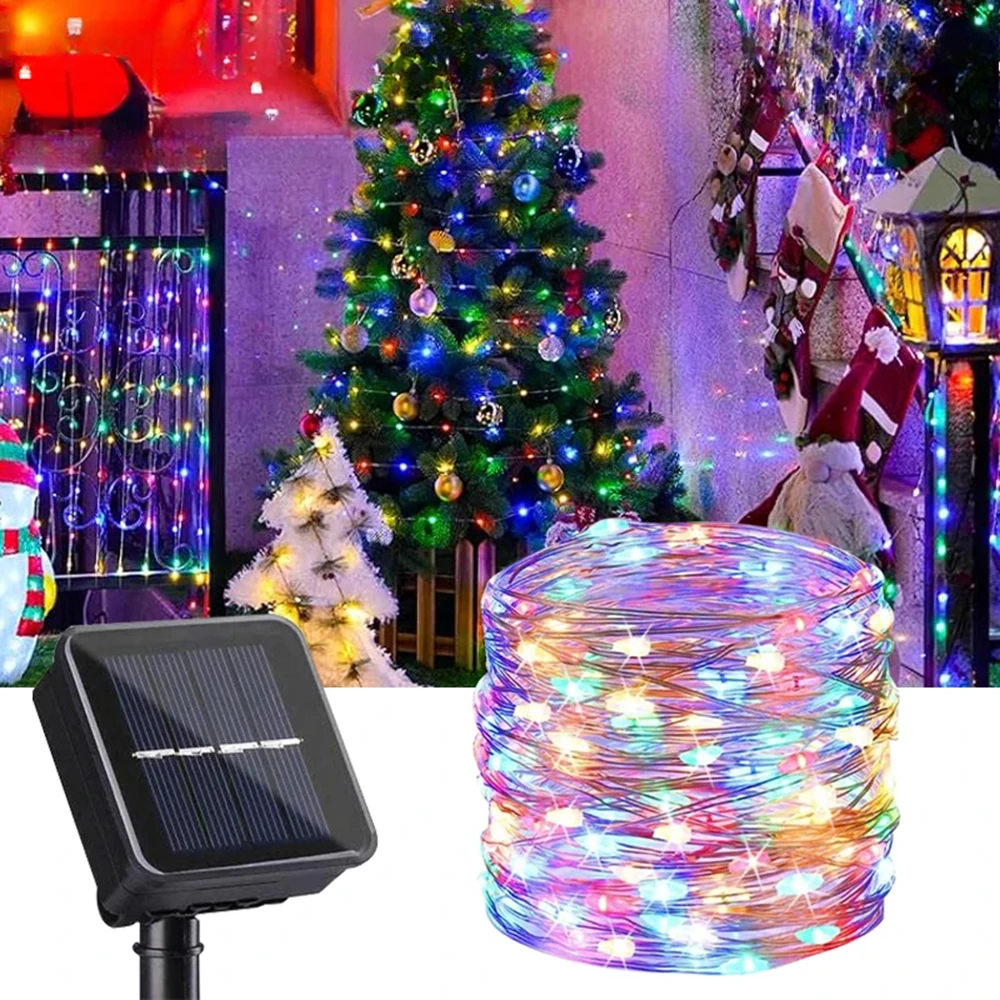 Solar LED Lights Outdoor Waterproof Aesthetic String Lights Decoration Lantern Garden Party Supplies Holiday Decoration