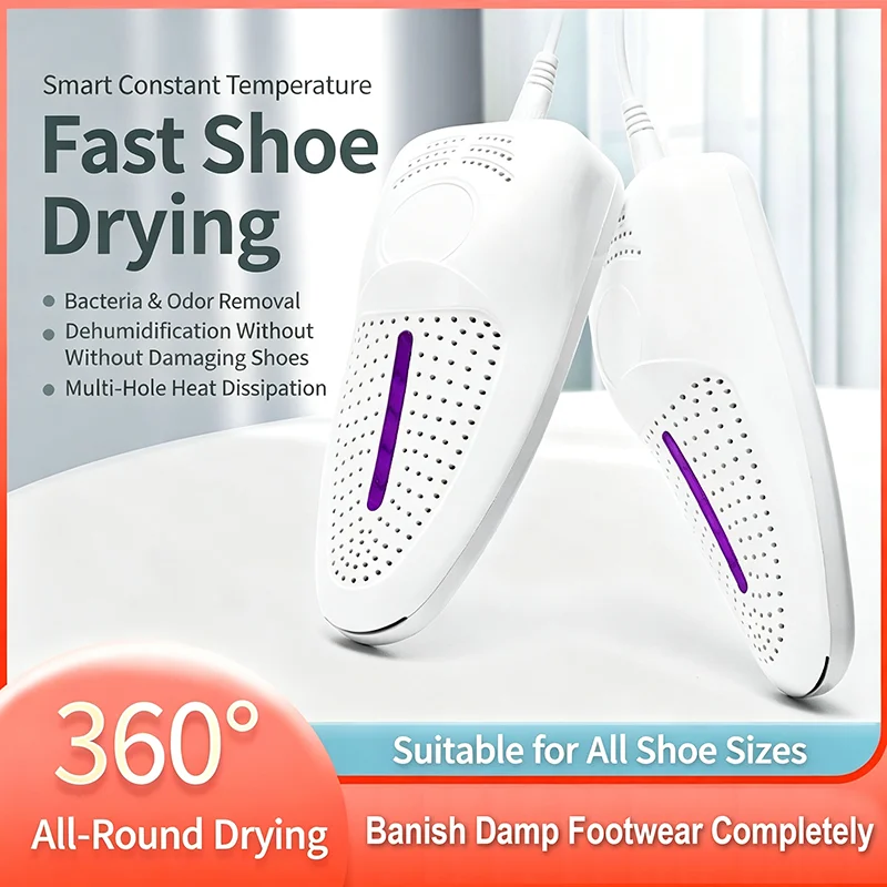 USB Shoe Dryer | Deodorising & Sanitising Boot Dryer Fast Heating Dehumidifier, Energy Efficient