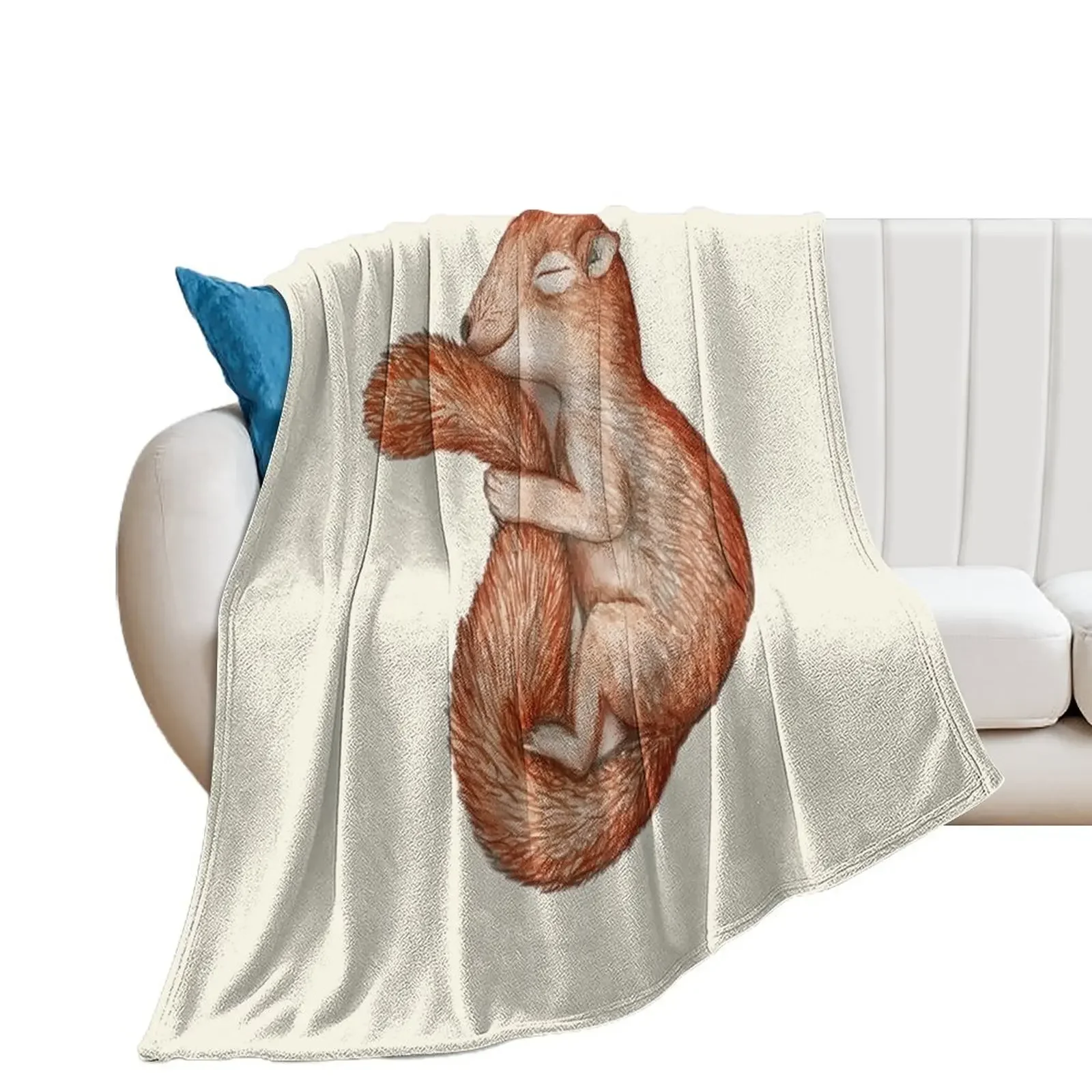 

Hibernating squirrel Throw Blanket Thins Picnic Personalized Gift Shaggy Blankets