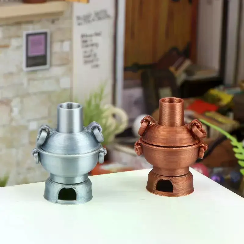 Miniature Retro Hot Pot Ornament 1/12 Dollhouse Kitchen Chinese Hot Pot Model Decor Accessories Micro Scene Photo Props