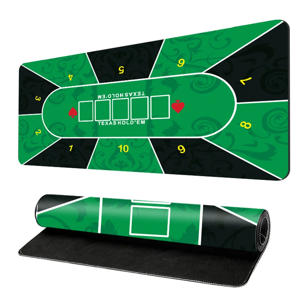 

Professional Texas Hold'em Game Mat Rubber Blackjack Baccarat Roulette Poker Table Cover for Casino Party Bar Board