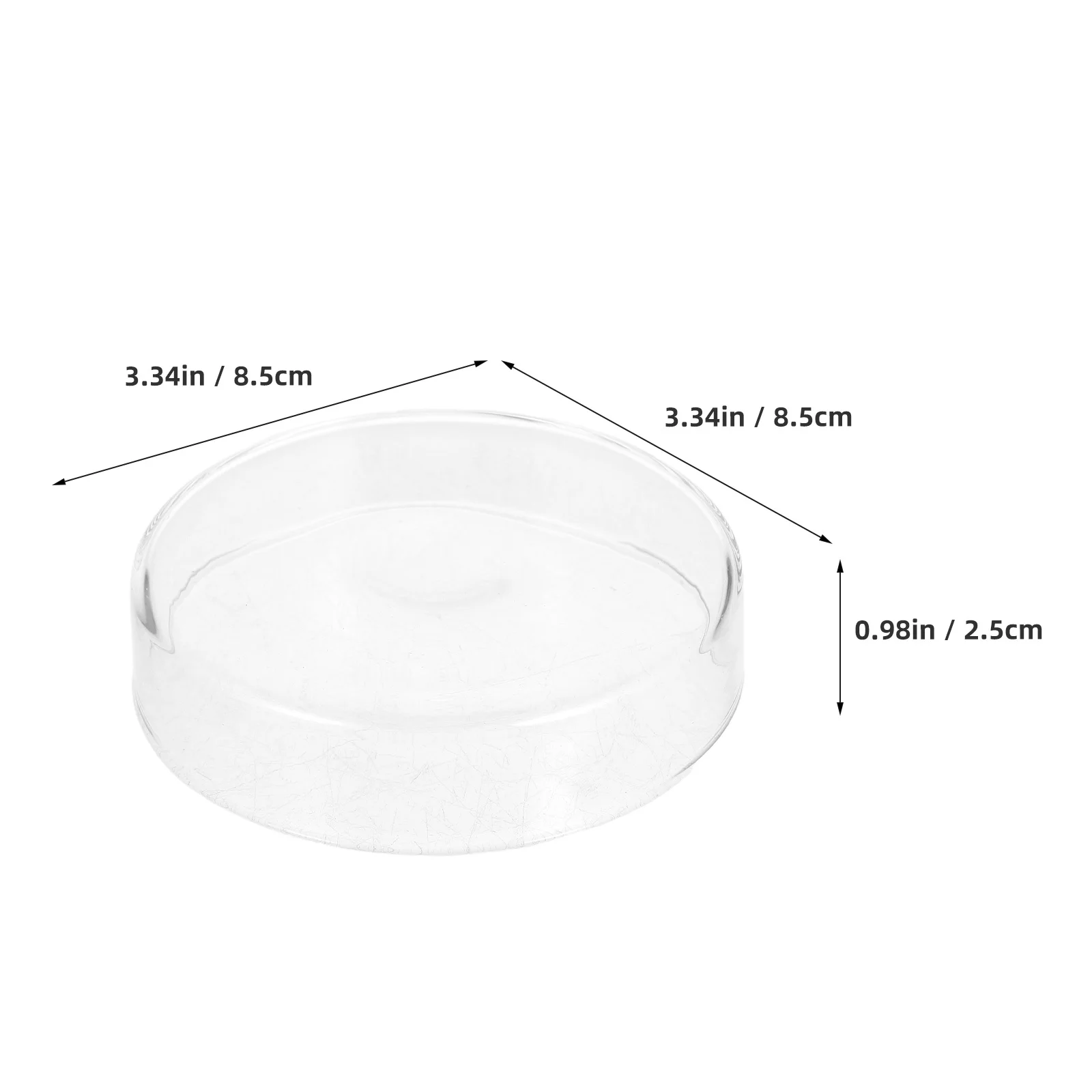 مدخنة زجاجية شفافة 8.5 سنتيمتر حامل إعصار شفاف غطاء غبار طفاية السلامة ديكور مطعم الزفاف