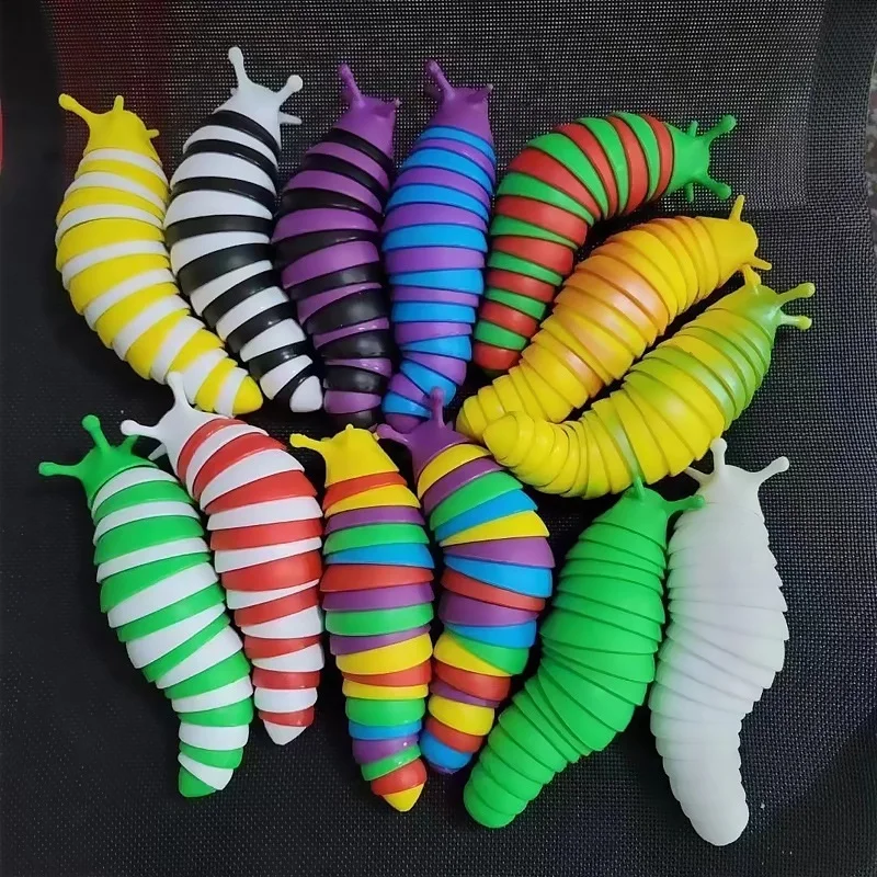 Flexible Fingertip Snail Sensory Toy Adult Antistress Squirming Slug Fidget Toys Autism Chiledren Gift Decompression 14.5cm