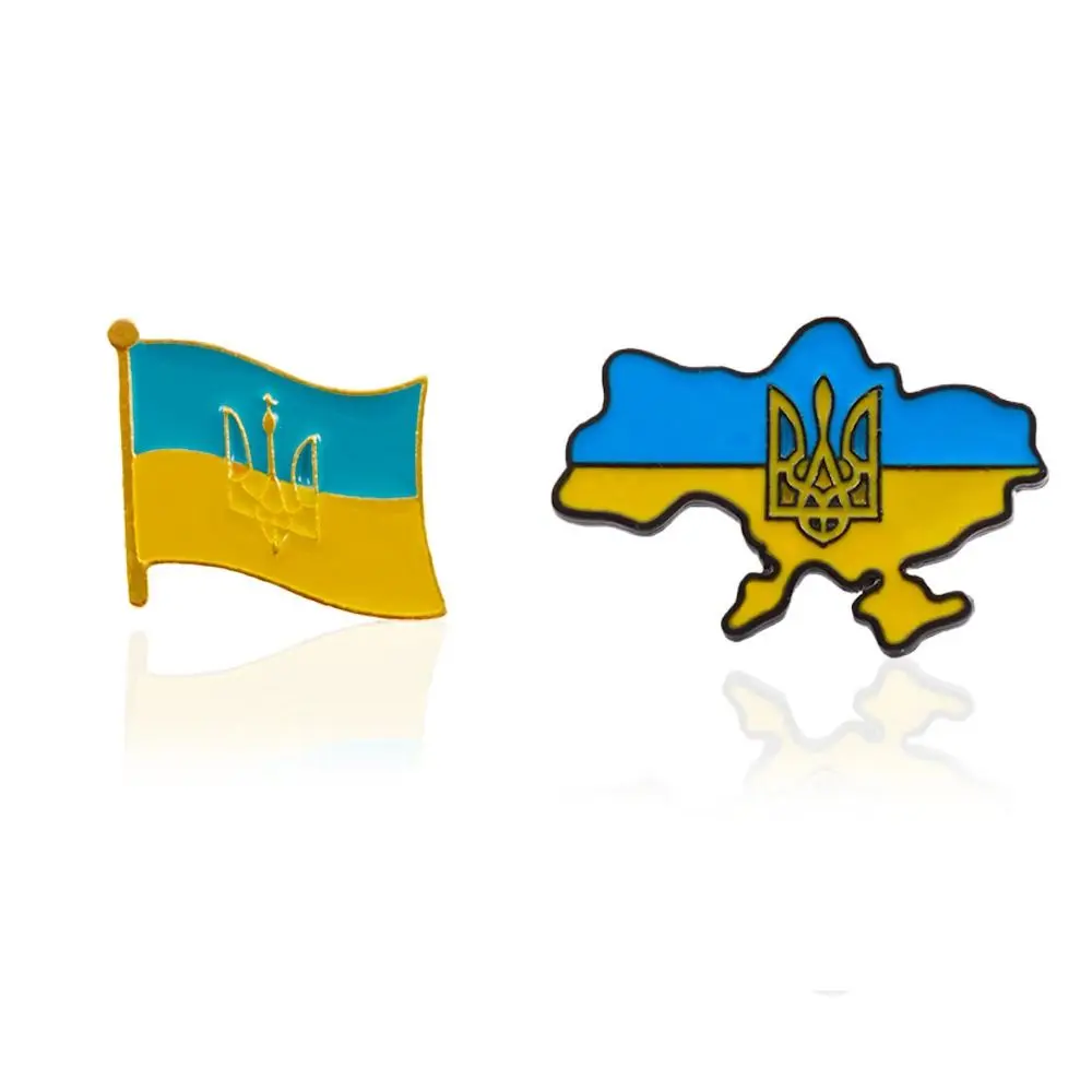 Brooches Ukraine Brooches Alloy Badges Ukrainian Flag Pins Patriotism Enamel Pins Ukrainian National Pins Girls Gifts