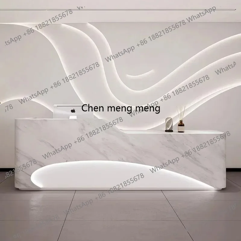 

Роскошная стойка-кассовый аппарат для ресторана, современный офисный стол, тумба для хранения, эстетичная мебель для магазина и лаунж-зоны