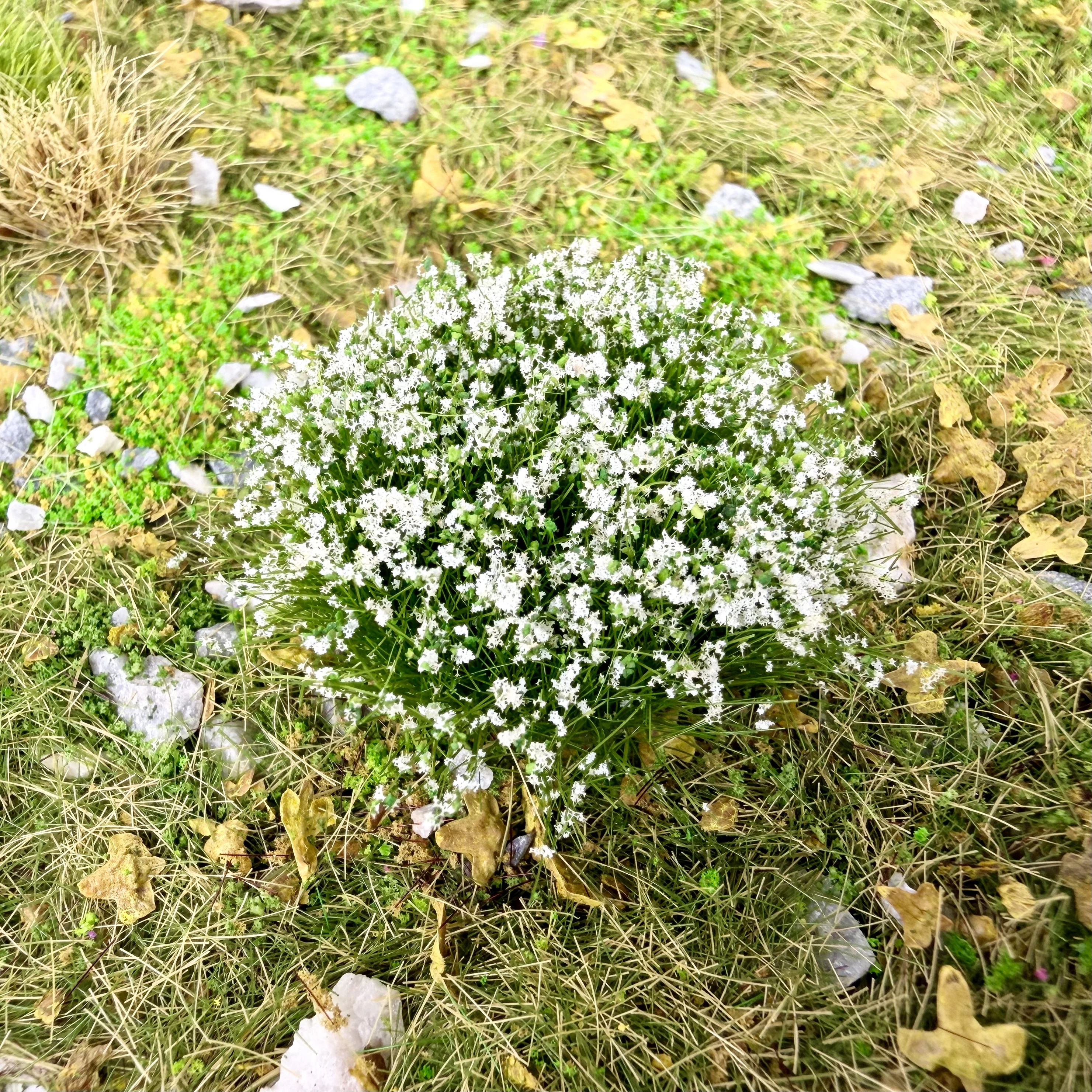 Miniature Flower Bush Tufts, Ready-made Shrub Clusters, DIY Scenery Materials for Diorama, Model Wild Flower Vegetation