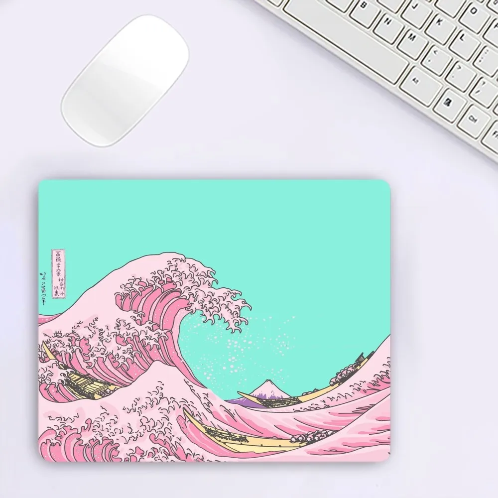 The Great Wave Art F Mousepad kantor besar Mouse Mat PC permainan komputer Keyboard kecil tikar karet antiselip Mouse Mat