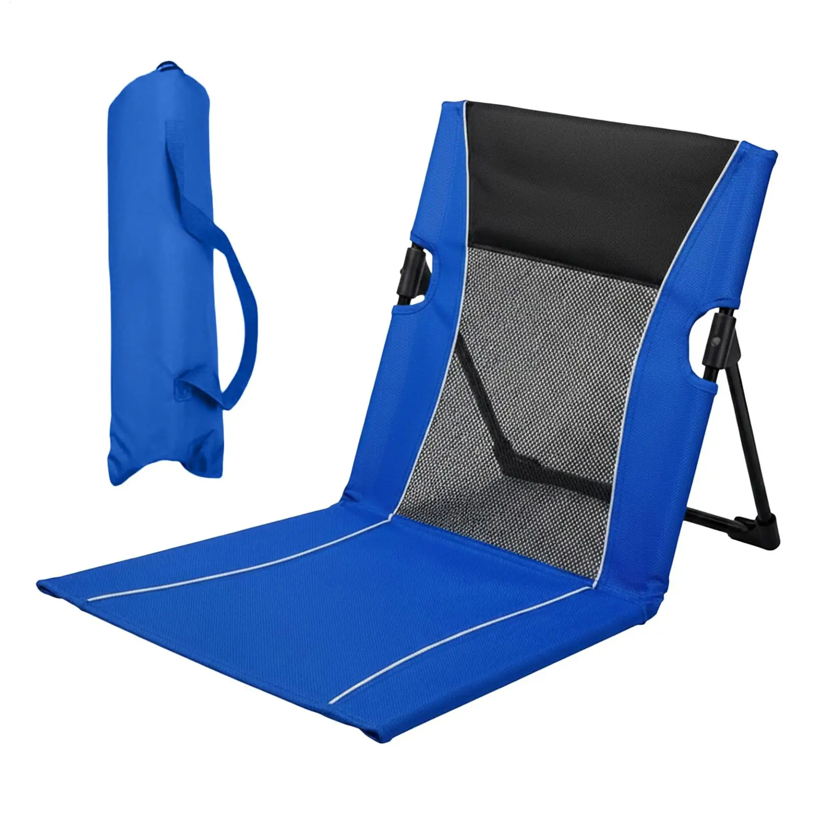 Low Beach Chair Foldable Poolside Lounge Seat with Carry Bag Lounge Chairs for Poolside for Tanning Traveling Camping Picnic