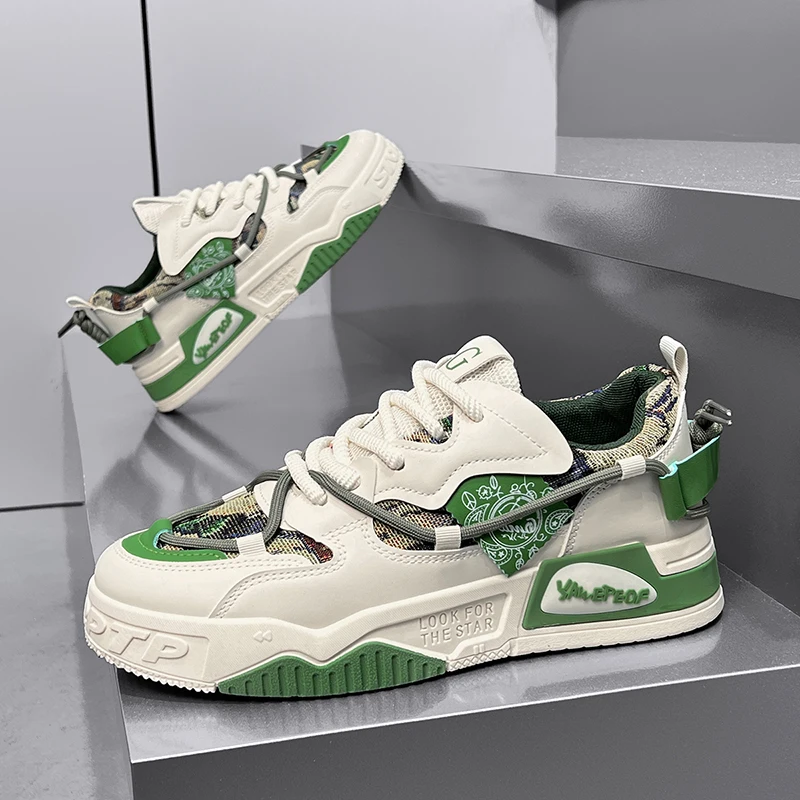 Fashion Skate Shoes Men's Sneakers Men Breathable Running Shoes Outdoor Mesh Casual Shoe Man Lace Up Vulcanized Shoes Zapatillas