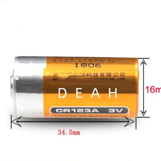 CR123A 3v disposable lithium-manganese battery full sealed smoke sensor with plug