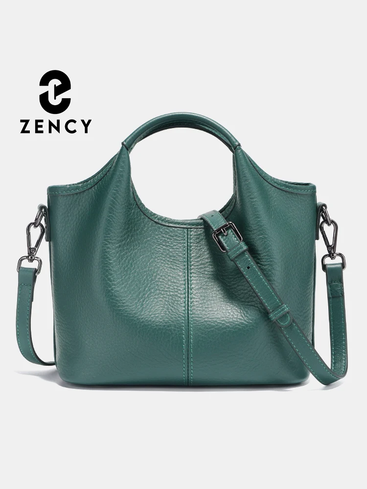

Zency Genuine Cow Leather Big Red Bags Black Leather Bag For Daily Shopping Composite Bags New Trendy Fashion Bolsa 2025 Green
