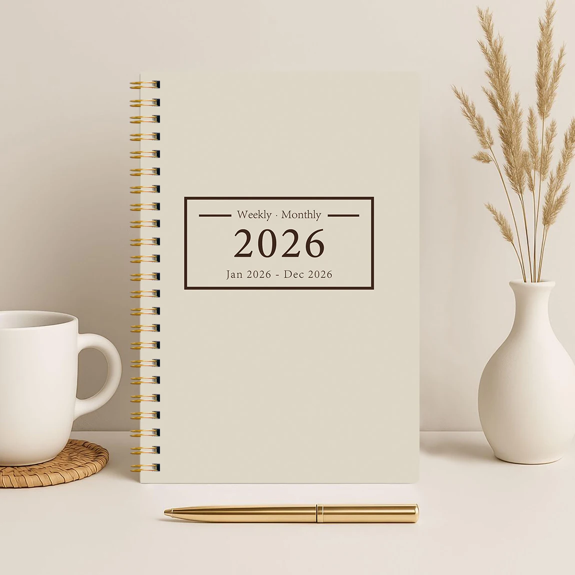 Meal Plan Notepad - 2026 Weekly Monthly Planner, A5 Spiral