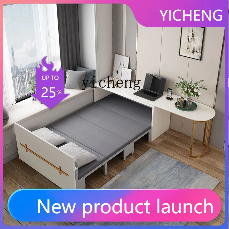 

A2-9 Desk Bed Folding Bed Balcony Extendable Retractable Integrated Cabinet Bed Study Hidden