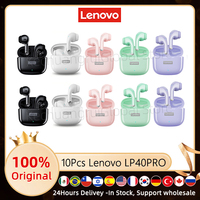 10pcs /5pcs Lenovo LP40 Pro Original lp40pro TWS Earphones Wireless Bluetooth 5.1 Sport Noise Reduction Headphones Touch Control