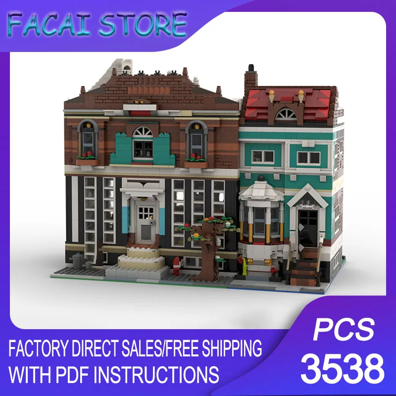 

Street View Moc Building Bricks Modular Nursery and Nursing Home Model Technology Blocks Christmas DIY Toy Construction Gifts