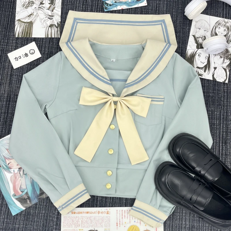 Uniformi JK giapponesi alla moda e confortevoli Uniformi scolastiche Stile Qingxin Ortodosso Marinaio originale Abito dolce e versatile