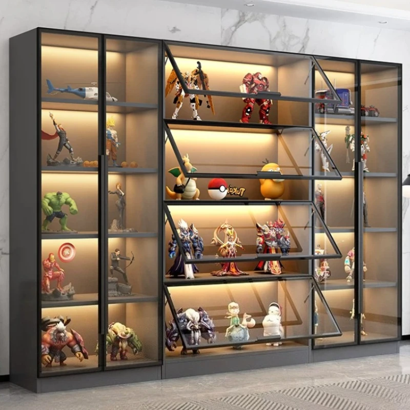 Home Modern Luxury household model figure glass display cabinets storage locker showcase living room cabinet sideboard furniture