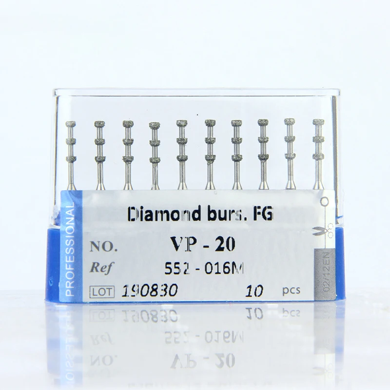 Dental Burs VP-20 Depth Marking Diamond Tools 552-016M Dentistry Drill for FG Shank Medium Dental Strawberries Dentists Grinding