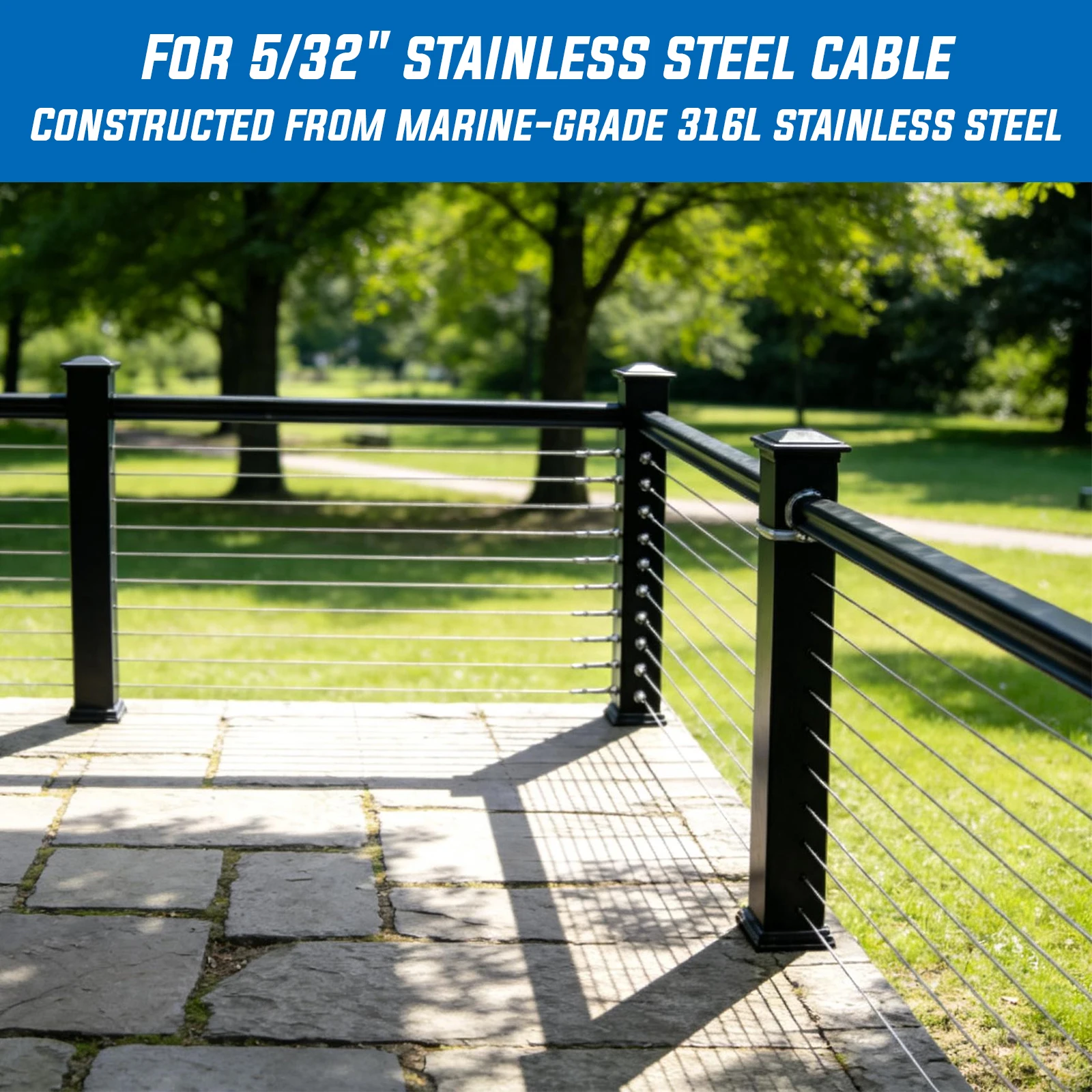 

Комплект фурнитуры для тросовых ограждений: натяжитель троса C0981-1004 (10 шт.) и поворотные концевики C0981-S104 (10 шт.)