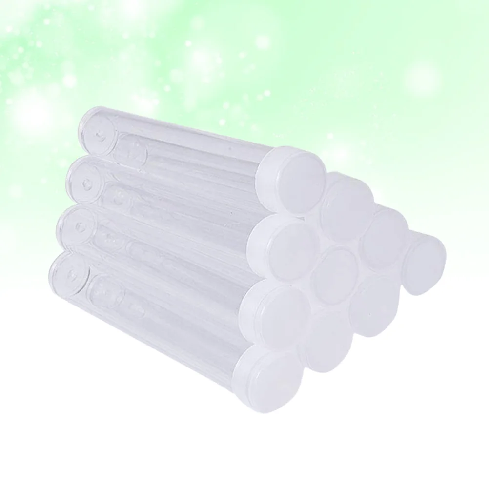 100pcs Transparent Mask Bath Salt Test PET Tube Clear Plastic Sugar Capsule Bottles with Screw Caps