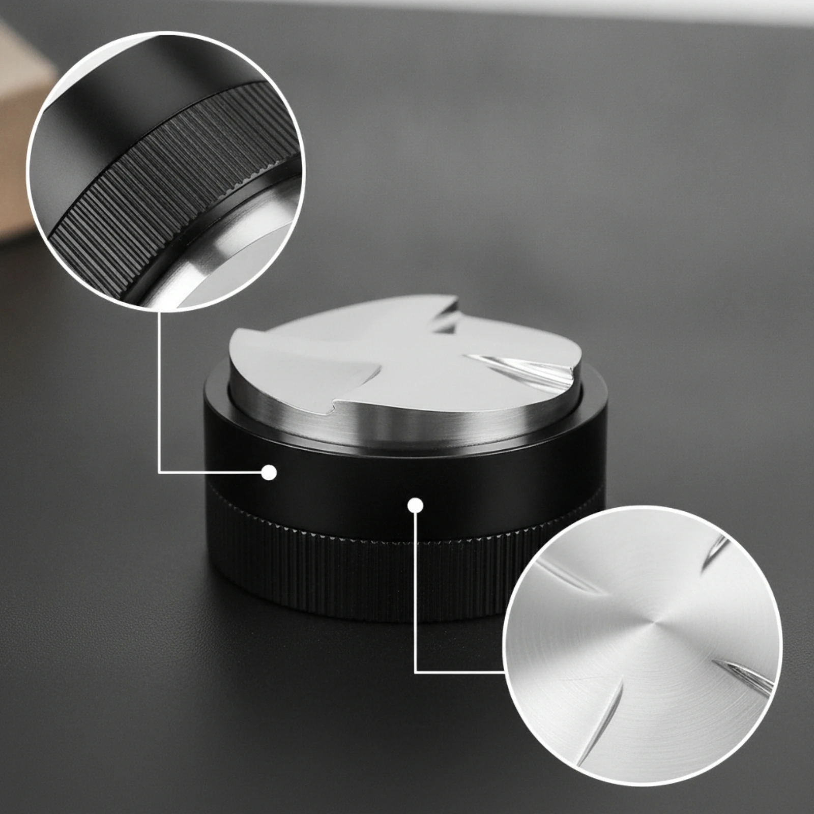 Espresso Coffee Grounds Distributor Stainless Steel Portafilter Distributor Espresso Leveler Anti-Slip for Baristas, Home Bar