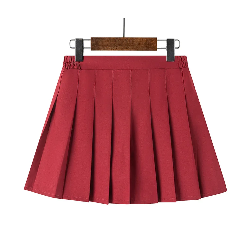 2023 Spring Girls Pleated Skirt Preppy Style Casual All-match Short Skirt for Kids Four Seasons School Teenage Children Skirts